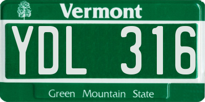 VT license plate YDL316