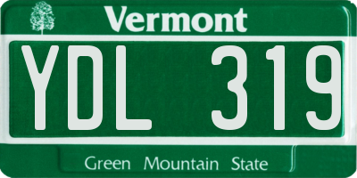 VT license plate YDL319