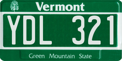 VT license plate YDL321