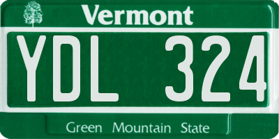 VT license plate YDL324