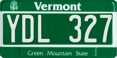 VT license plate YDL327