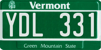 VT license plate YDL331