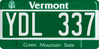 VT license plate YDL337
