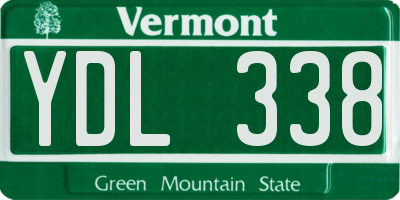VT license plate YDL338
