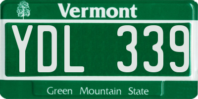 VT license plate YDL339