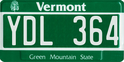 VT license plate YDL364
