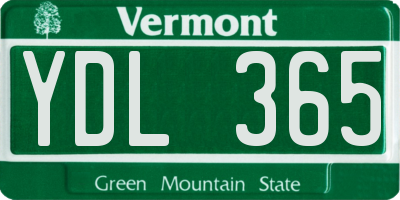 VT license plate YDL365