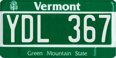 VT license plate YDL367
