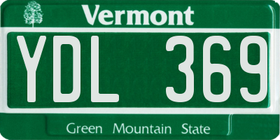 VT license plate YDL369
