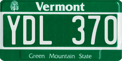 VT license plate YDL370