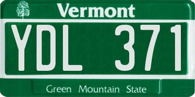 VT license plate YDL371