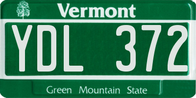 VT license plate YDL372