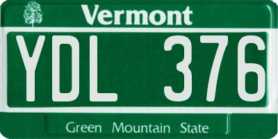 VT license plate YDL376