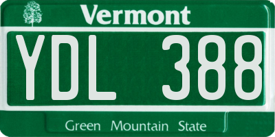 VT license plate YDL388