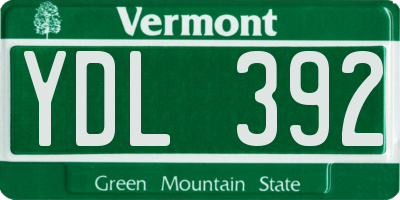 VT license plate YDL392