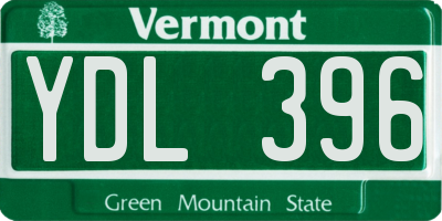 VT license plate YDL396
