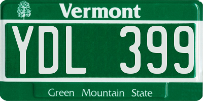 VT license plate YDL399