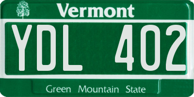 VT license plate YDL402