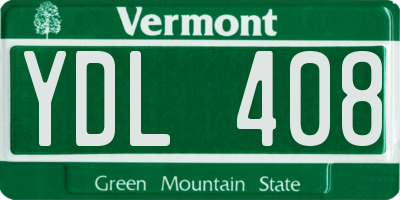 VT license plate YDL408