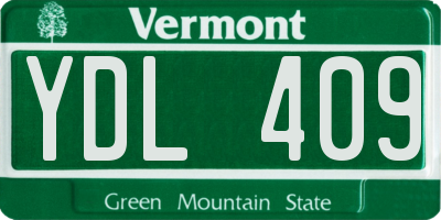 VT license plate YDL409