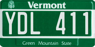 VT license plate YDL411