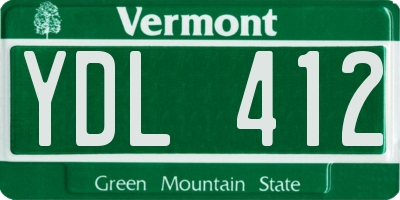 VT license plate YDL412