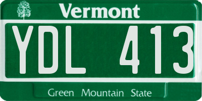 VT license plate YDL413