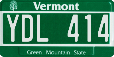 VT license plate YDL414