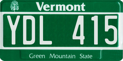 VT license plate YDL415