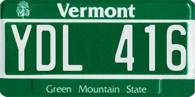 VT license plate YDL416