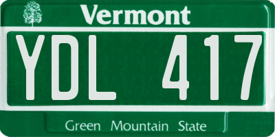 VT license plate YDL417