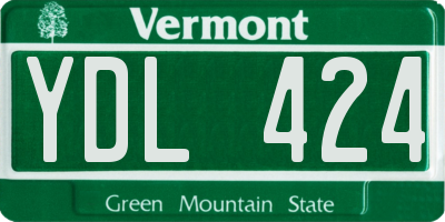VT license plate YDL424