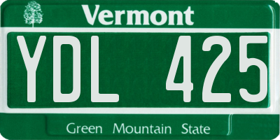 VT license plate YDL425