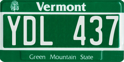 VT license plate YDL437