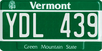 VT license plate YDL439