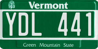 VT license plate YDL441