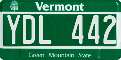 VT license plate YDL442