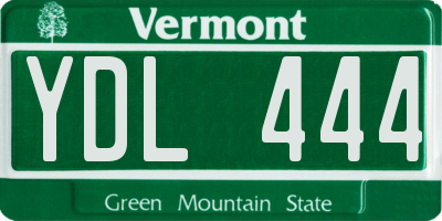 VT license plate YDL444