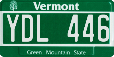 VT license plate YDL446