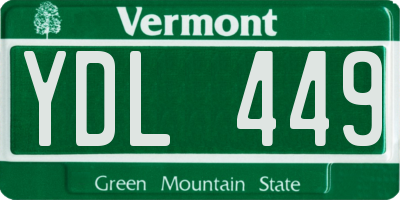 VT license plate YDL449