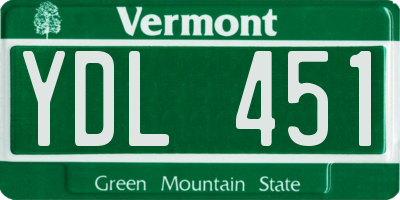 VT license plate YDL451