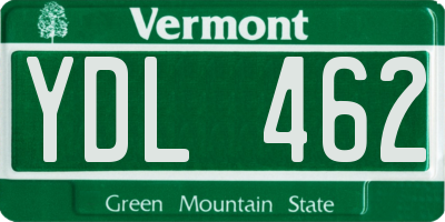 VT license plate YDL462