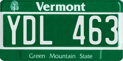 VT license plate YDL463