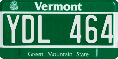 VT license plate YDL464