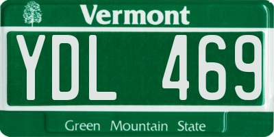 VT license plate YDL469