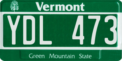 VT license plate YDL473