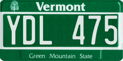 VT license plate YDL475