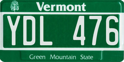 VT license plate YDL476