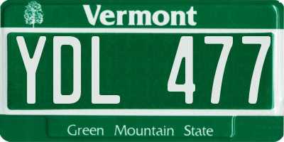 VT license plate YDL477