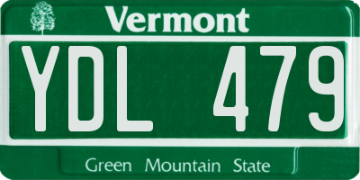 VT license plate YDL479